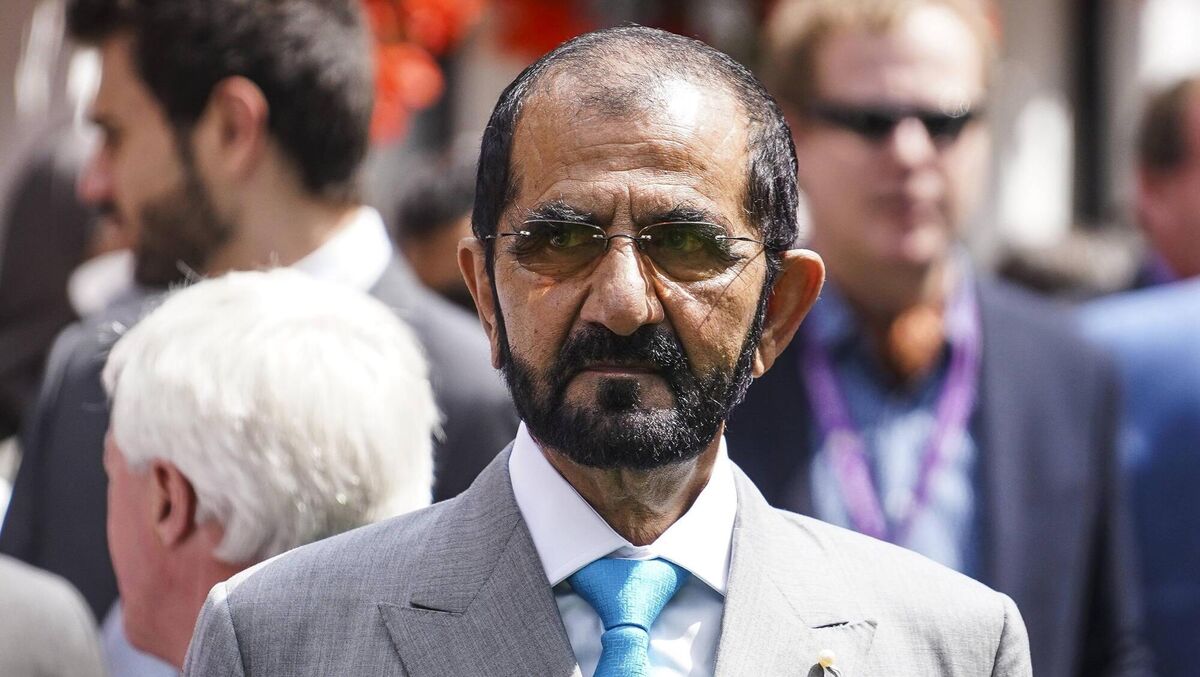 Sheikh Mohammed bin Rashid Al Maktoum photographed at Newmarket Racecourse in the UK. 	Picture: Alan Crowhurst/Getty Images