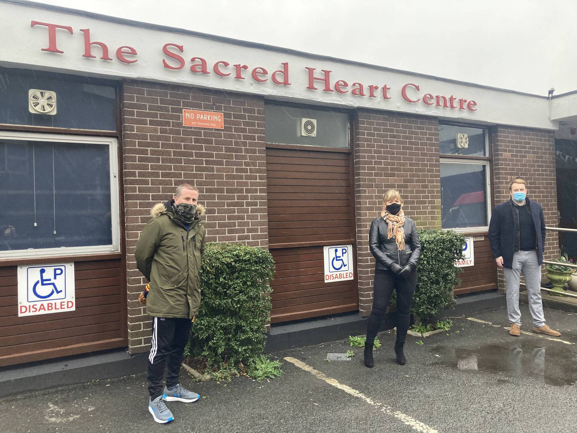 Members and supporters of the Touching Hearts group Dermot Dooley, Anne-Marie Queally, and Richard Finnegan. A new  €10m hub will cater to children from the city and south Kilkenny.