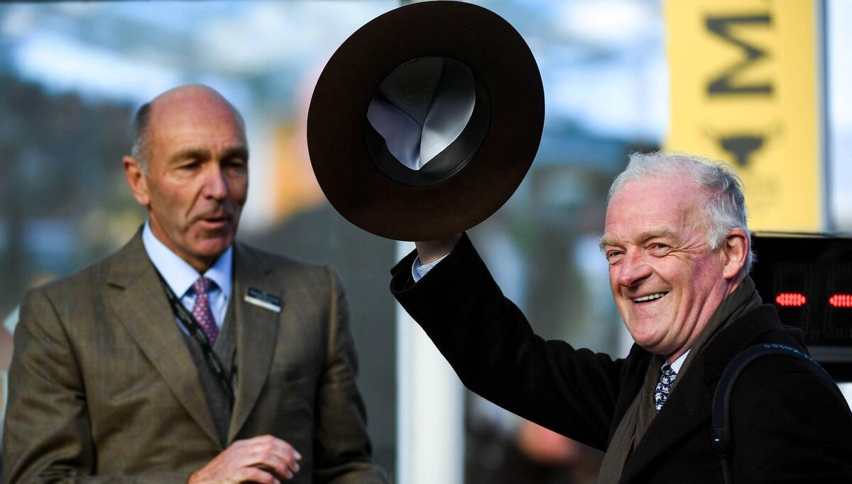 Trainer Willie Mullins celebrates after he sent out Al Boum Photo to win the Magners Cheltenham Gold Cup Chase last year. Picture: Harry Murphy/Sportsfile Trainer Willie Mullins celebrates after he sent out Al Boum Photo to win the Magners Cheltenham Gold Cup Chase last year. Picture: Harry Murphy/Sportsfile