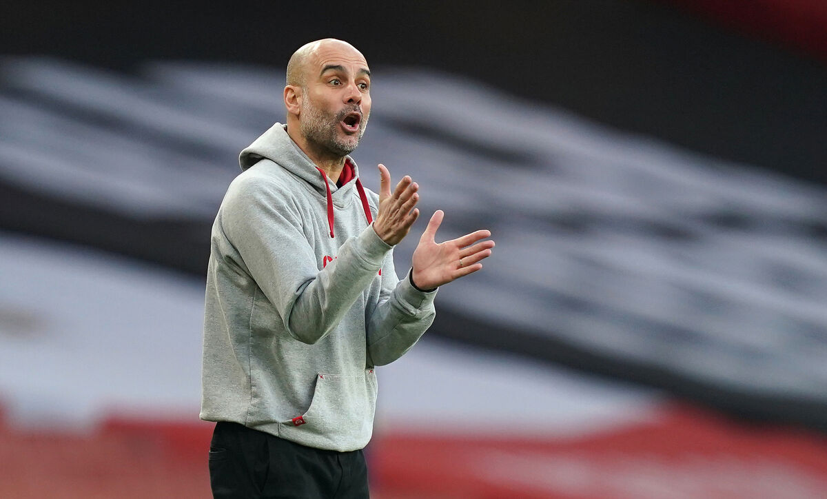 Manchester City manager Pep Guardiola on the touchline during the Premier League match at the Emirates Stadium, London. His charges take on Borussia Monchengladbach in Champions League action tonight at 7pm.