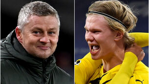 <p>Ole Gunnar Solskjaer has been quizzed about Erling Haaland. Picture: PA</p>