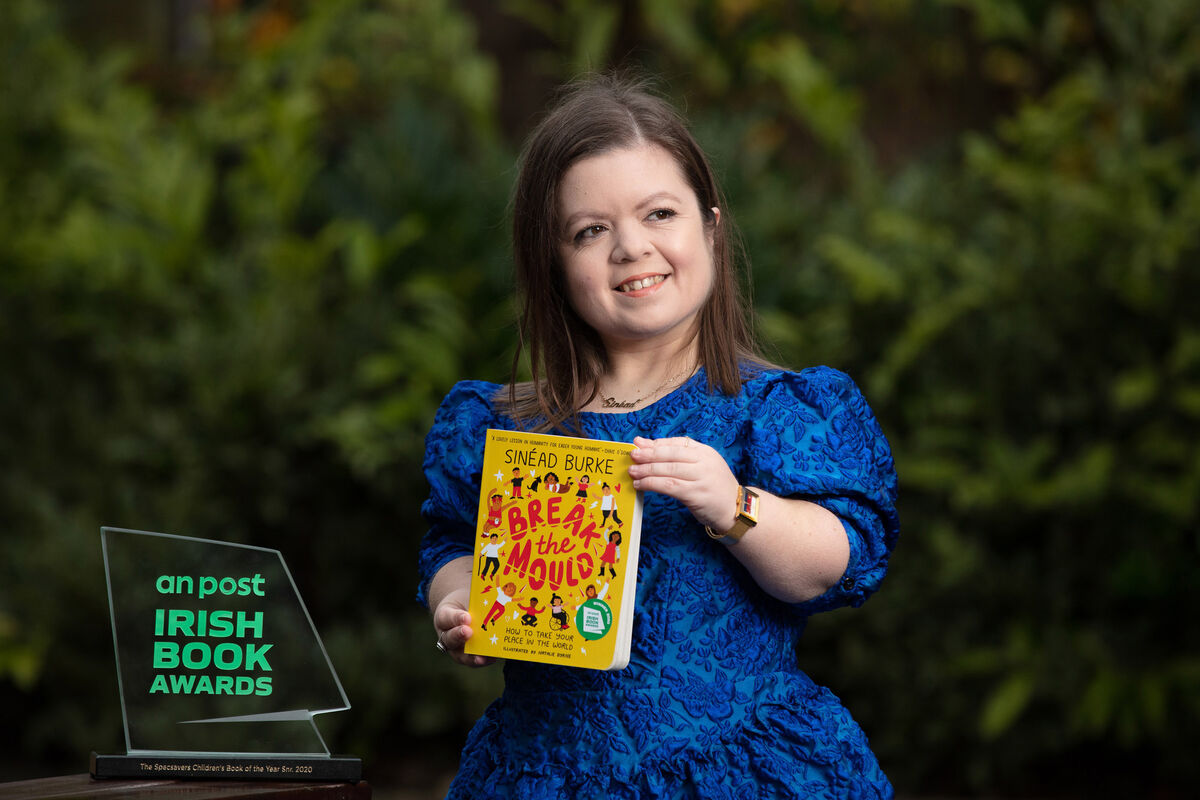 Sinéad Burke: holding her Children's Book of the Year award for 'Break the Mould'. Pic: Patrick Bolger Sinéad Burke: holding her Children's Book of the Year award for 'Break the Mould'. Pic: Patrick Bolger