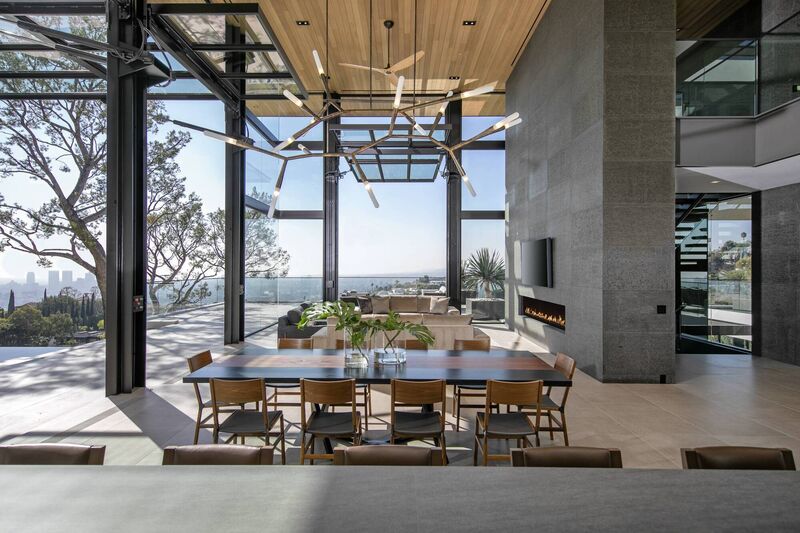Skylark, a tri-level McClean Design Beverly Hills home with a floating staircase and staggering views from every room. Photograph: Jim Bartsch