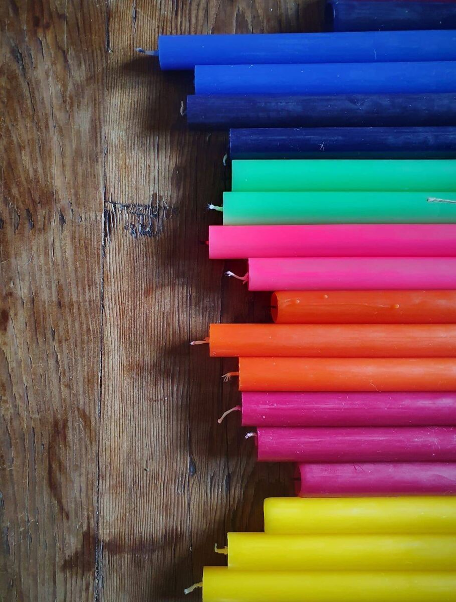 Clodagh's long-burning beeswax dinner candles come in a variety of colours to suit any tablescaping look.