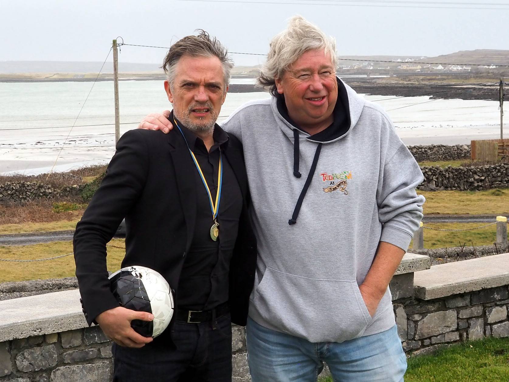  Joe Rooney who played Father Damo in the hit TV SHow Father Ted pictured with Peter Philips, Founder of Tedfest. Picture courtesy of TedFest