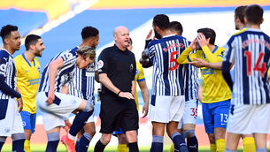 <p>Referee Lee Mason was at the centre of controversy at West Brom (Clive Mason/PA)</p>
