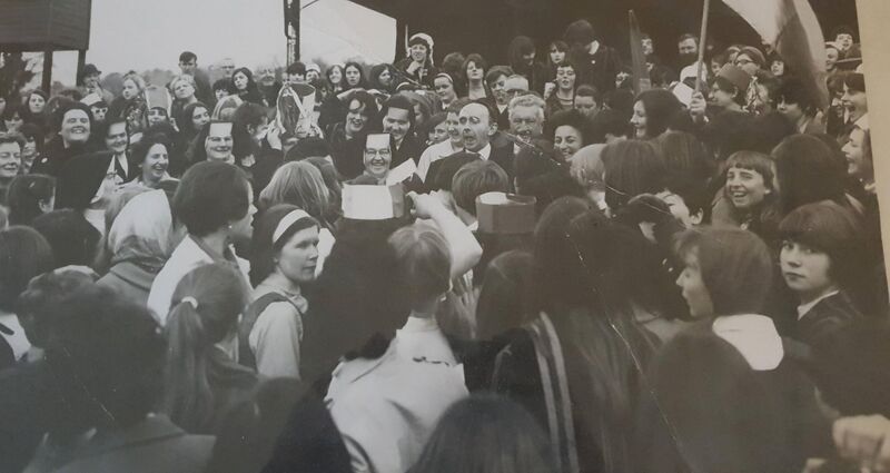 Celebrating a St Aloysius camogie win. Pictured in the centre is Sister Columba, who was the principal of the school between 1963 and 1979. Celebrating a St Aloysius camogie win. Pictured in the centre is Sister Columba, who was the principal of the school between 1963 and 1979.