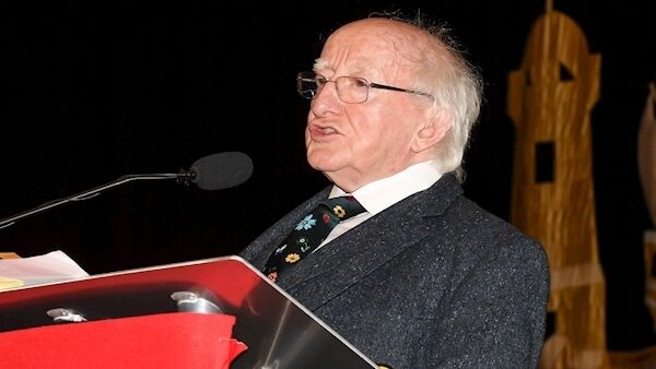 President Michael D Higgins, speaking at the Cork Conference on Intergenerational Climate Justice at City Hall, Cork. Picture: David Keane.