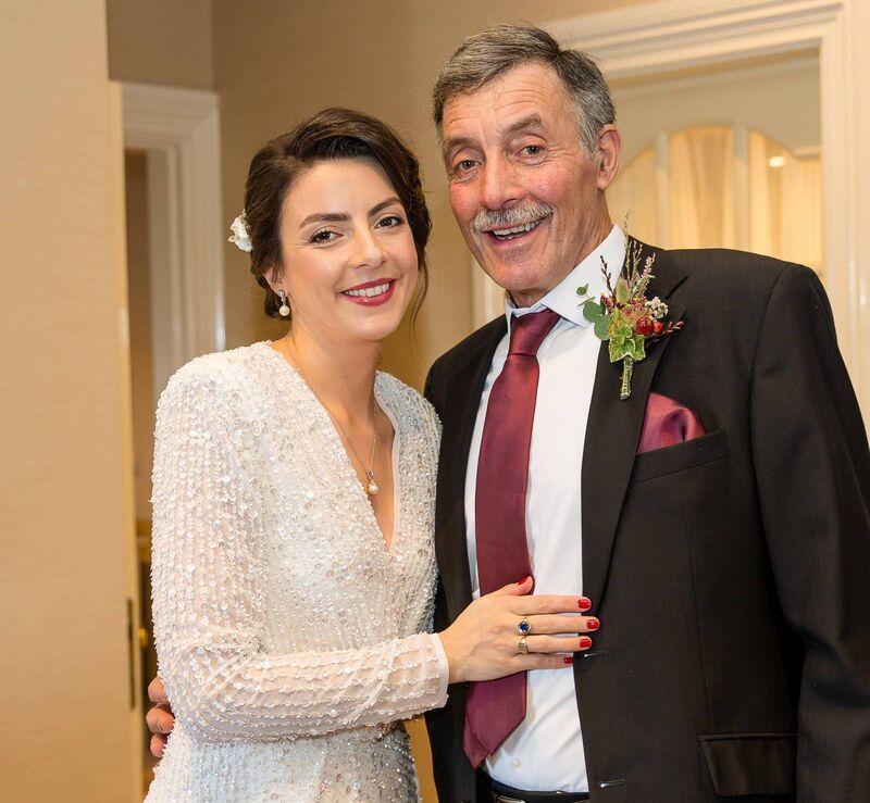 Una Brosnan with her dad, Ben Brosnan Una Brosnan with her dad, Ben Brosnan