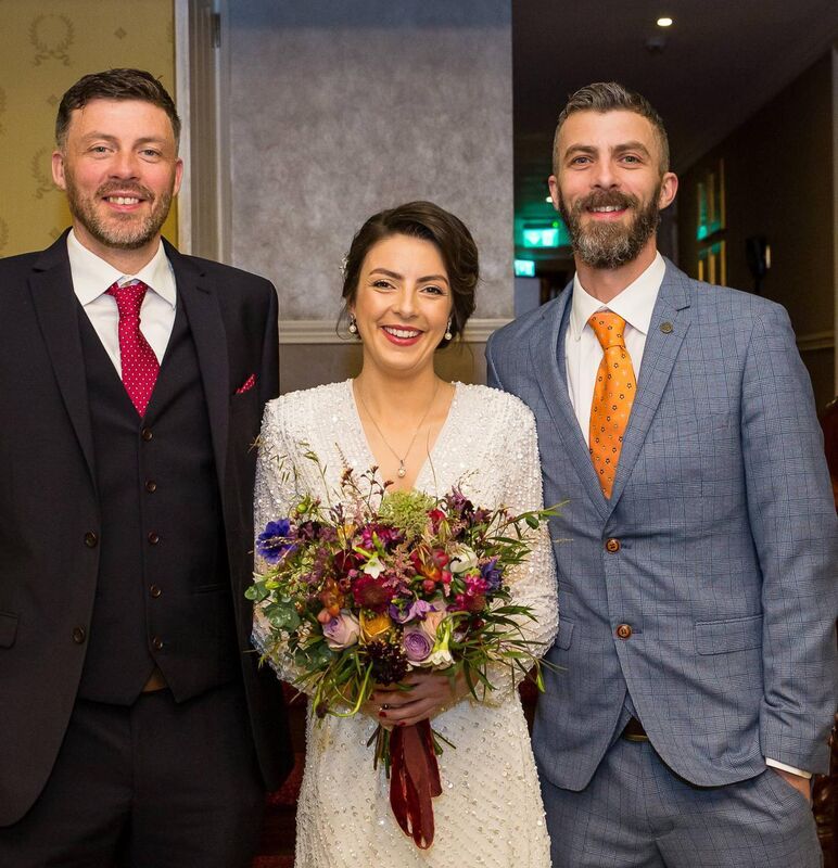 Una with her brothers Benny and Eoin Brosnan Una with her brothers Benny and Eoin Brosnan