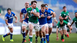 <p>TOP MARKS: Super performances from players like Hugo Keenan point to bright future for Ireland. <span class="contextmenu emphasis CaptionCredit">Picture: Tommy Dickson</span>
            </p>