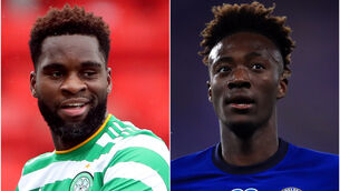 <p>Odsonne Edouard and Tammy Abraham (Ian McNichol/Adam Davy/NMC Pool/PA)</p>