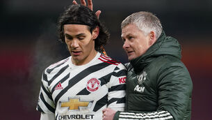 <p>Edinson Cavani is back available for Ole Gunnar Solskjaer’s Manchester United on Wednesday (Jon Super/PA)</p>