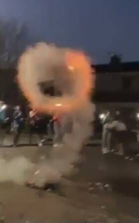 A screengrab from one of the videos of the street party. A screengrab from one of the videos of the street party.