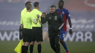 <p>Manchester United manager Ole Gunnar Solskjaer is concerned by his side’s lack of goals (Adrian Dennis/PA)</p>