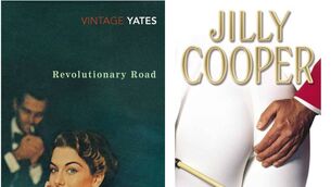 <p>L-R: Richard Yates' Revolutionary Road, Jilly Cooper's Riders</p>