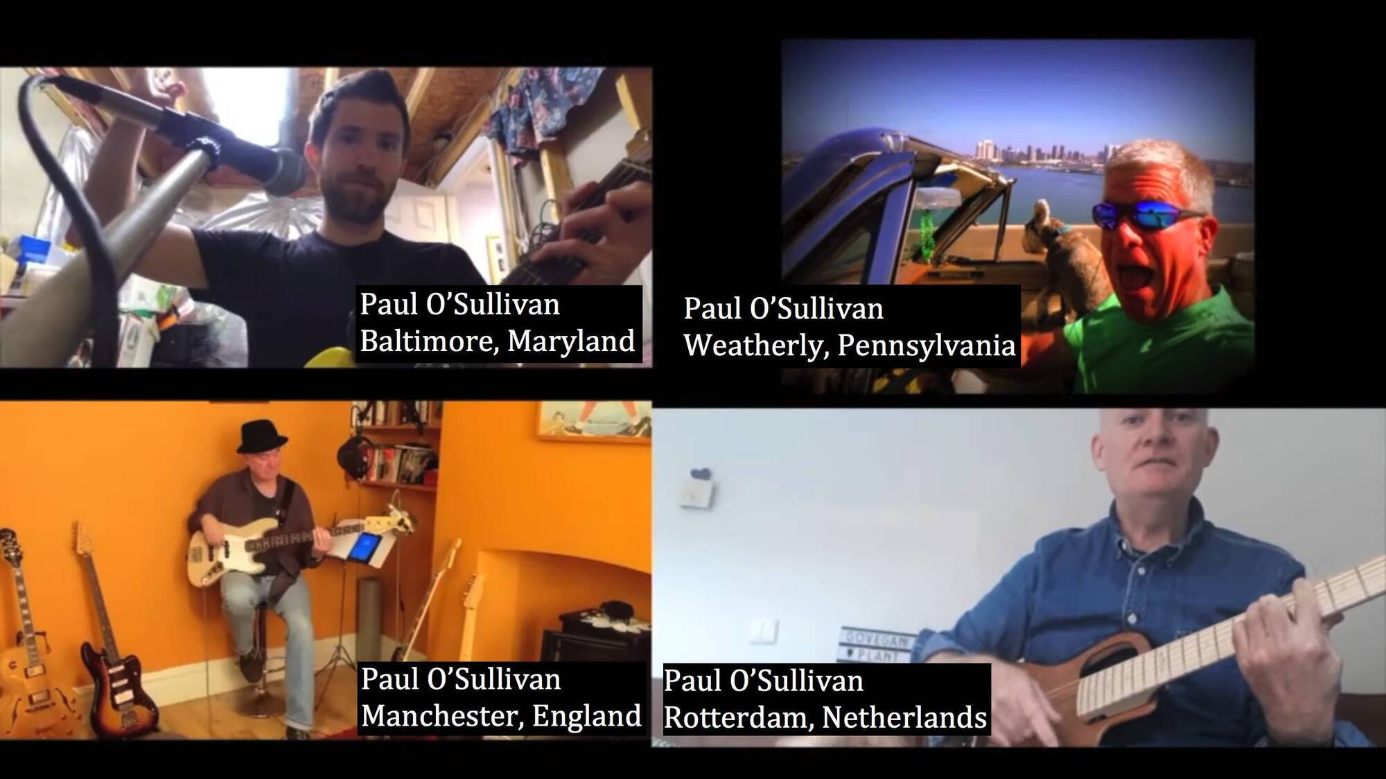 The Paul O'Sullivan Band. They hope to someday play a concert in their home cities.
