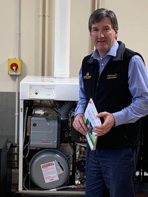 Mark Doyle, general manager of high performance boiler manufacturer Firebird, Co Cork, pictured in Firebird's R&D lab with a boiler running on HVO, an environmentally friendly biofuel. Mark Doyle, general manager of high performance boiler manufacturer Firebird, Co Cork, pictured in Firebird's R&D lab with a boiler running on HVO, an environmentally friendly biofuel.