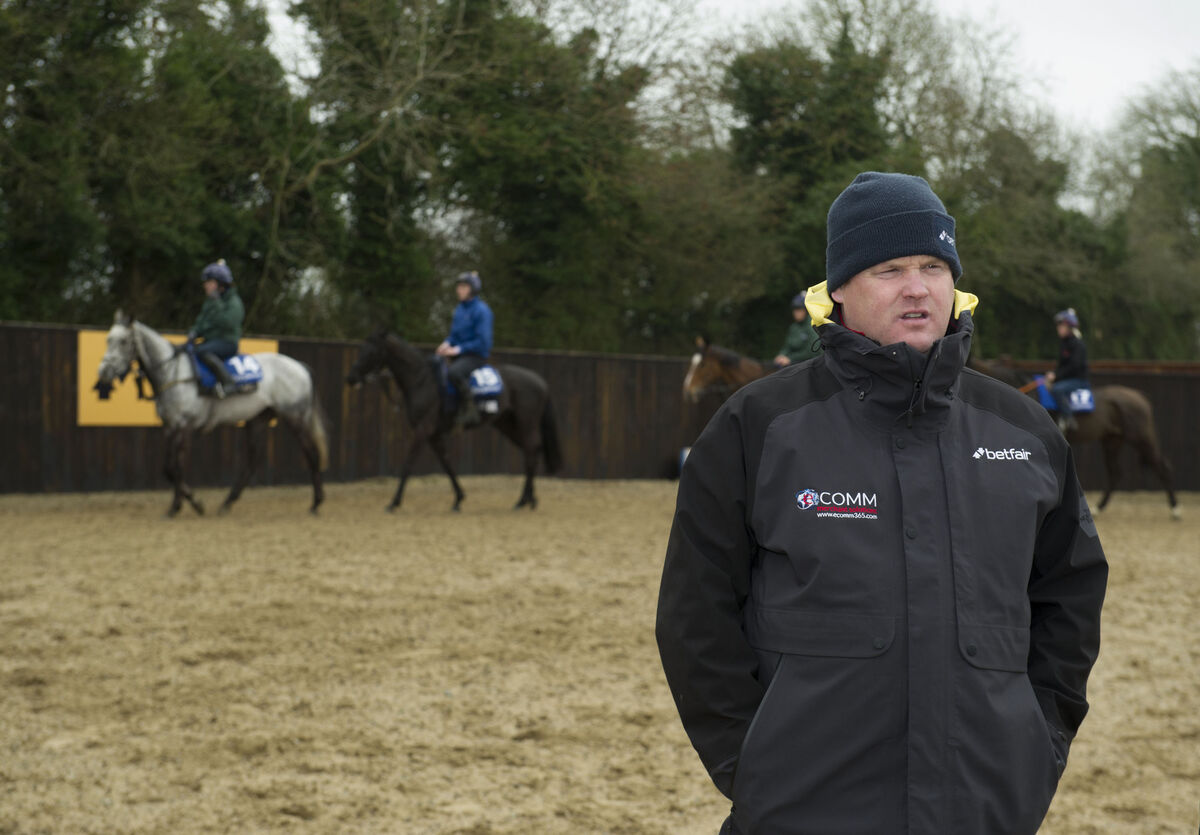 Gordon Elliott n the parade ring during the 2019 Grand National weights announcement. Picture: Healy Racing