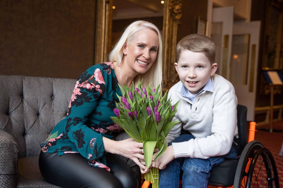 TJ Lotty with his mother Miriam Lotty from Mayfield Picture: Darragh Kane