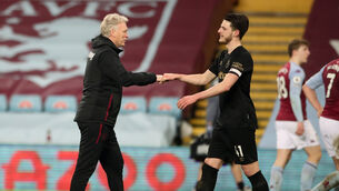 <p>David Moyes (left) is not considering selling Declan Rice (Nick Potts/PA)</p>