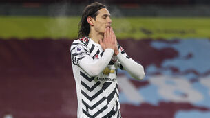 <p>Edinson Cavani ‘does not feel comfortable’ at Manchester United, according to his father (Clive Brunskill/PA)</p>