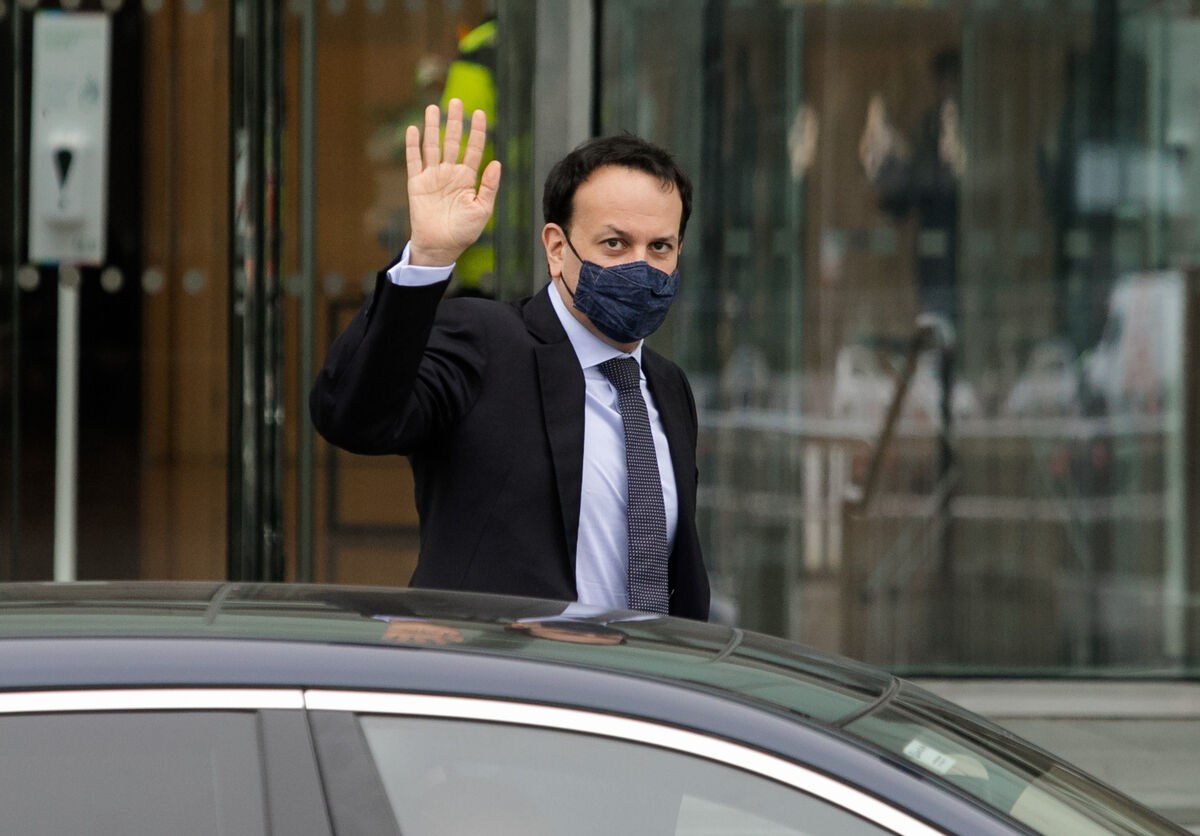 Leo Varadkar said the Government is now looking at April 5 for easing the 5km travel restriction, allowing people to meet up outdoors for activities such as limited sports training and the return of construction. Picture: Gareth Chaney/Collins