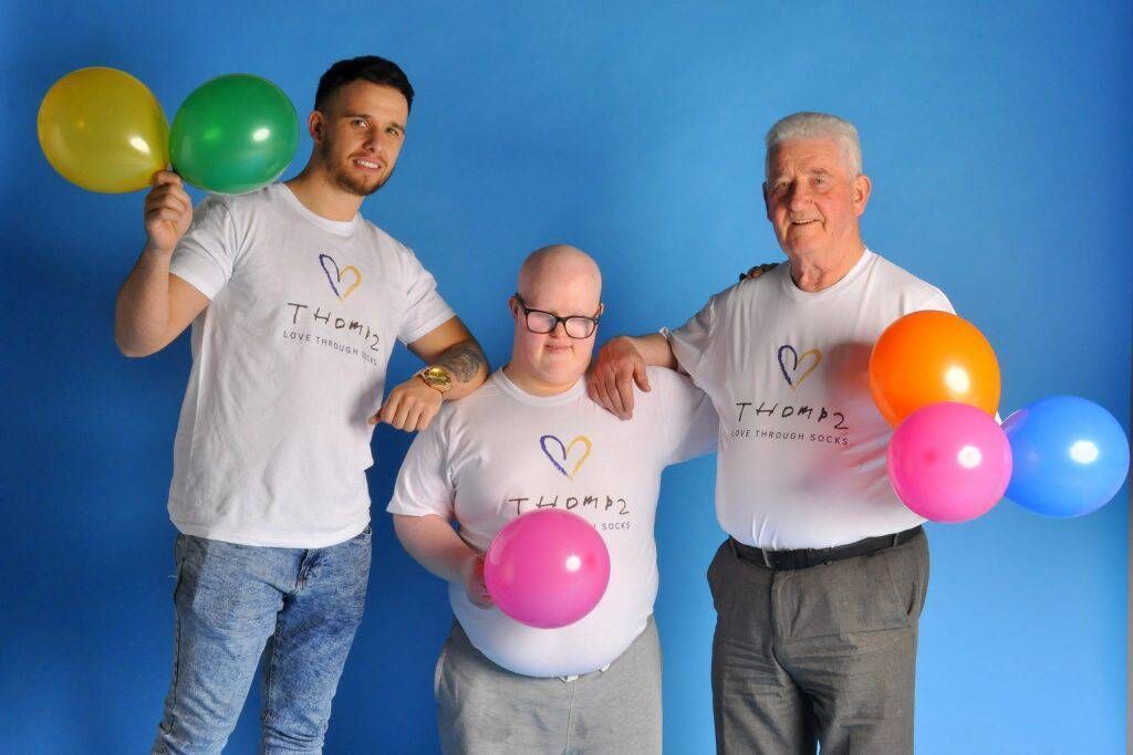 Shane and Finbar Barry with Thomas Barry, owner of Thomp2 Socks Shane and Finbar Barry with Thomas Barry, owner of Thomp2 Socks