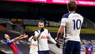 <p>Gareth Bale, centre, has sparked Tottenham’s resurgence while Harry Kane continues to thrive. Picture: John Walton/PA</p>