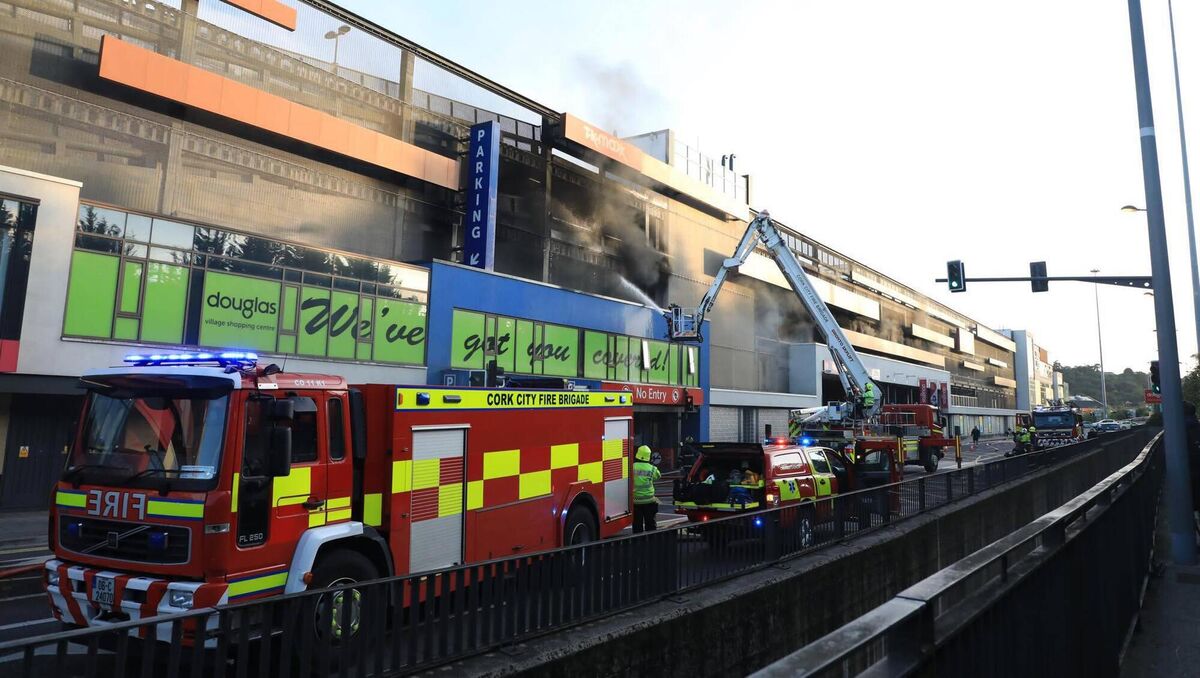 Emergency Services attend the Fire at Douglas Village Shopping Centre. Picture: Chloe Lane.