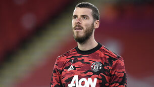 <p>David de Gea is ‘touch and go’ for a Man Utd return against West Ham (Peter Powell/PA Images).</p>
