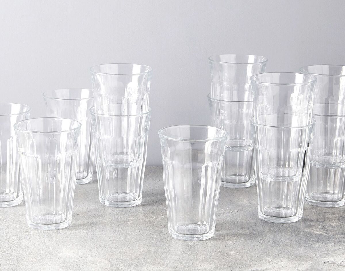 Chunky Duralex tempered glass in a classic fluted taper. Cheap, stackable, chip and heat resistant itís a home favourite dating from 1935. From €13.40 for six at suppliers including Nisbets, nisbets.ie Chunky Duralex tempered glass in a classic fluted taper. Cheap, stackable, chip and heat resistant itís a home favourite dating from 1935. From €13.40 for six at suppliers including Nisbets, nisbets.ie