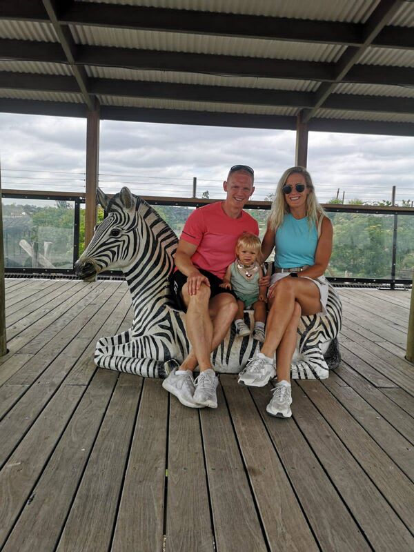 Brid Stack with her husband and son Brid Stack with her husband and son