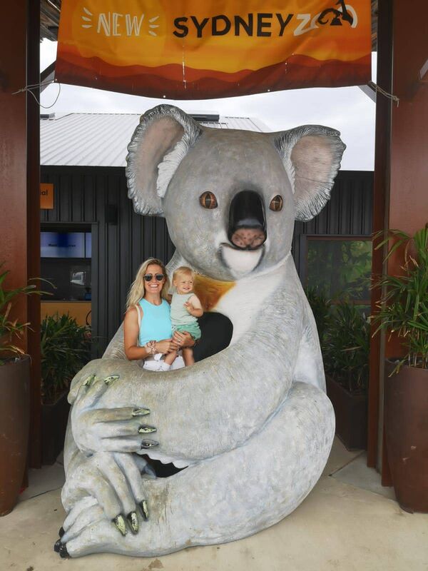 Brid Stack with her son at the zoo Brid Stack with her son at the zoo