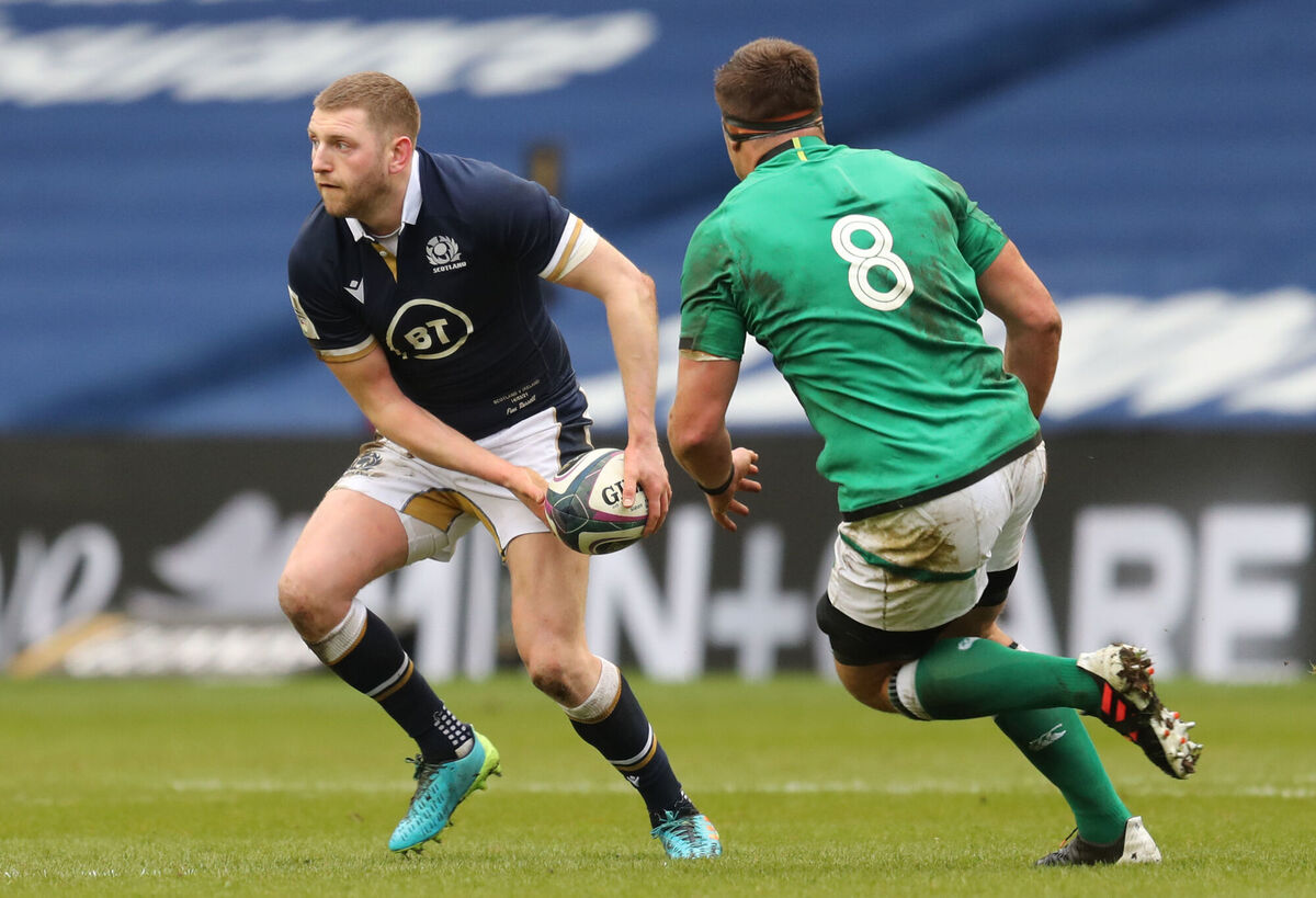 Scotland's Finn Russell carries the ball during the Guinness Six Nations match at BT Murrayfield Scotland's Finn Russell carries the ball during the Guinness Six Nations match at BT Murrayfield