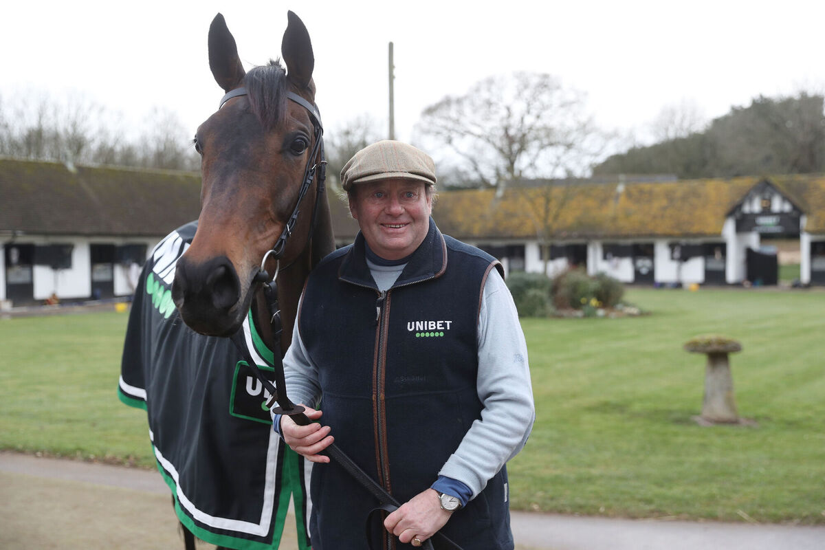 Trainer Nicky Henderson with Epatante. Picture: PA
                        