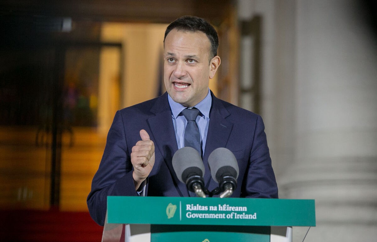 Taoiseach Leo Varadkar warned that the burden of responsibility would now move to the public but said that hope had arrived. Picture: Gareth Chaney/Collins Taoiseach Leo Varadkar warned that the burden of responsibility would now move to the public but said that hope had arrived. Picture: Gareth Chaney/Collins