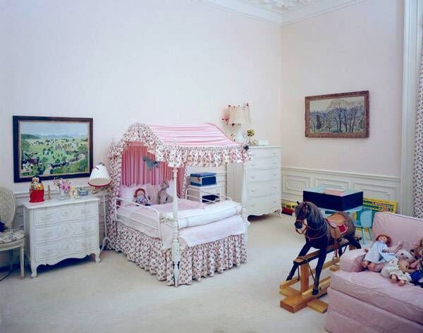 The East bedroom is usually home to the president's children, including Caroline Kennedy, whose room is pictured here. Picture: White House Museum