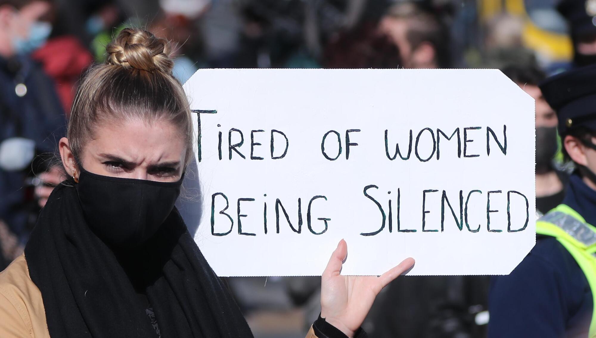 'Reclaim the streets' protest in Dublin following Sarah Everard death