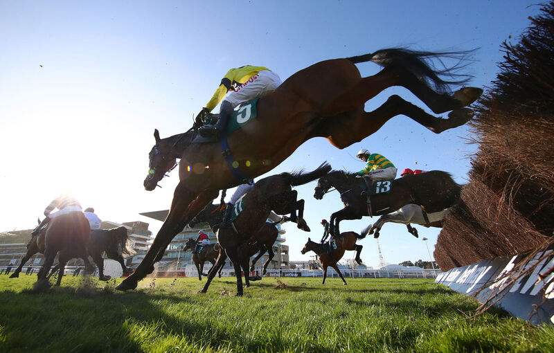 Sky Pirate ridden by Nick Scholfield jumps a fence during the Johnny Henderson Grand Annual Challenge Cup Handicap Chase during day two of the Cheltenham Festival at Cheltenham Racecourse. Picture: Michael Steele/PA