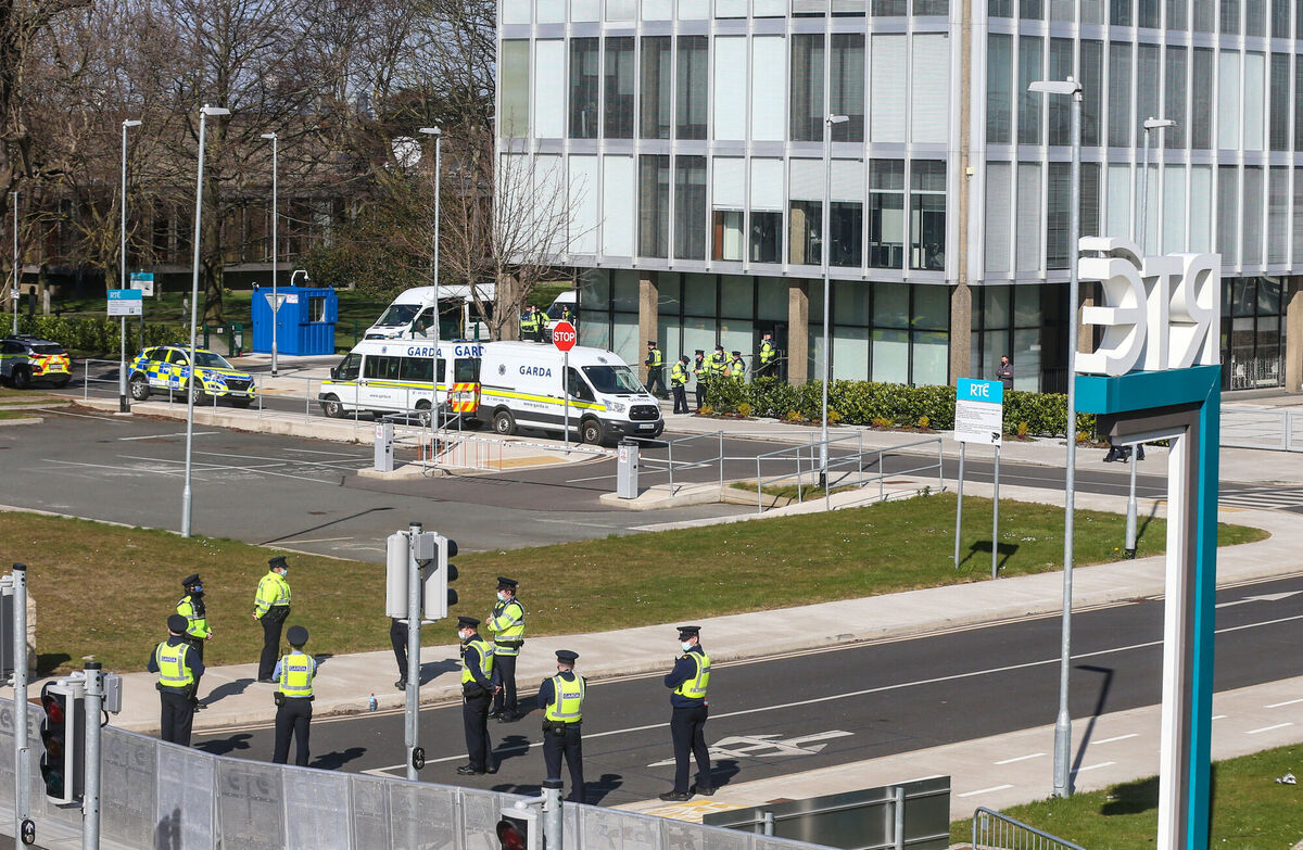 The security on view at the Donnybrook campus was a thing to behold. It was as if God had dropped in to do a pre-record for the Late Late Show. Picture: Damien Storan/PA Wire