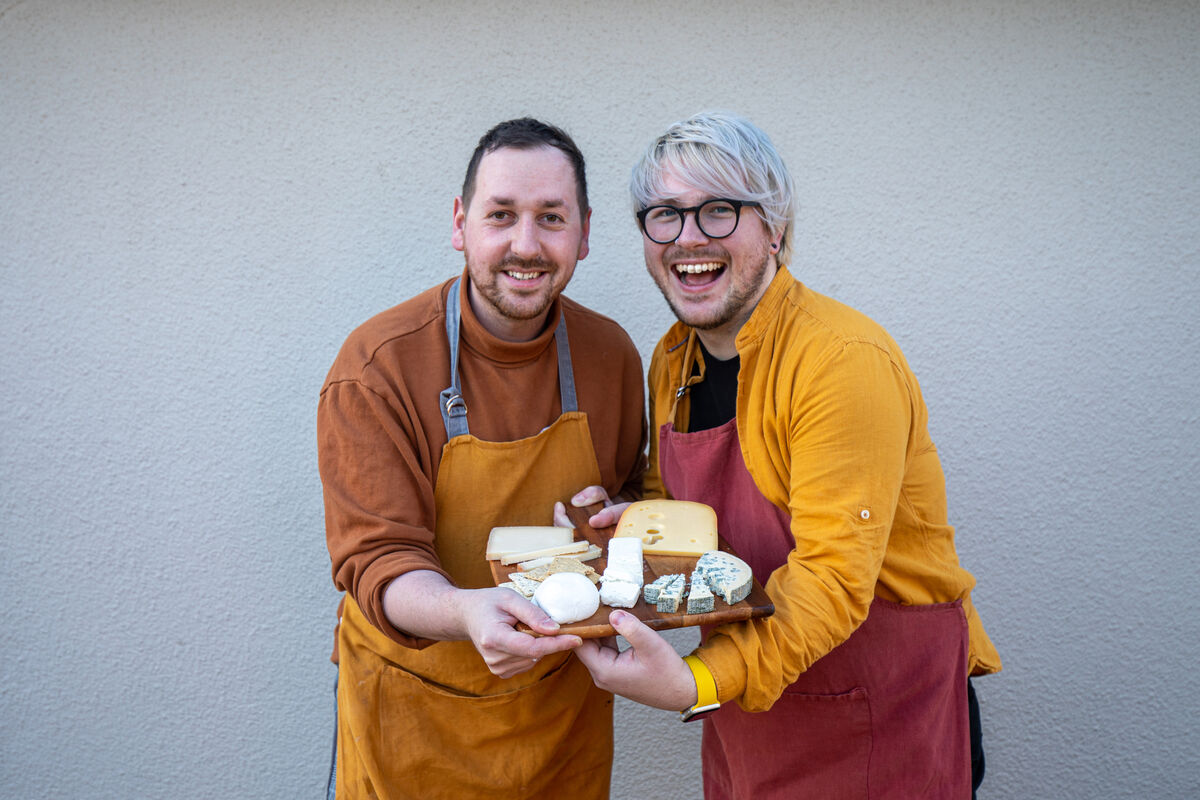 Patrick Hanlon and Russell Alford aka GastroGays in conjunction with the National Dairy Council and the EU funded Cheese Your Way announcing a €2000 prize for your cheese recipes