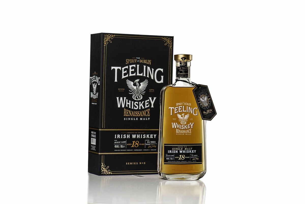 Teelings Renaissance 18 Year Old Single Malt, 46% ABV, 70cl — €140 Teelings Renaissance 18 Year Old Single Malt, 46% ABV, 70cl — €140