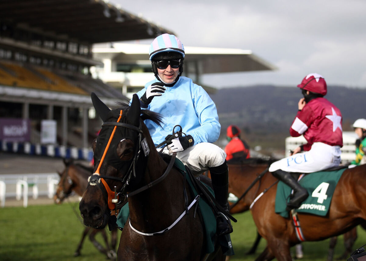 The Shunter ridden by Jordan Gainford after winning the Paddy Power Plate Handicap Chase on day three of the Cheltenham Festival. Picture: Tim Goode/PA Wire.