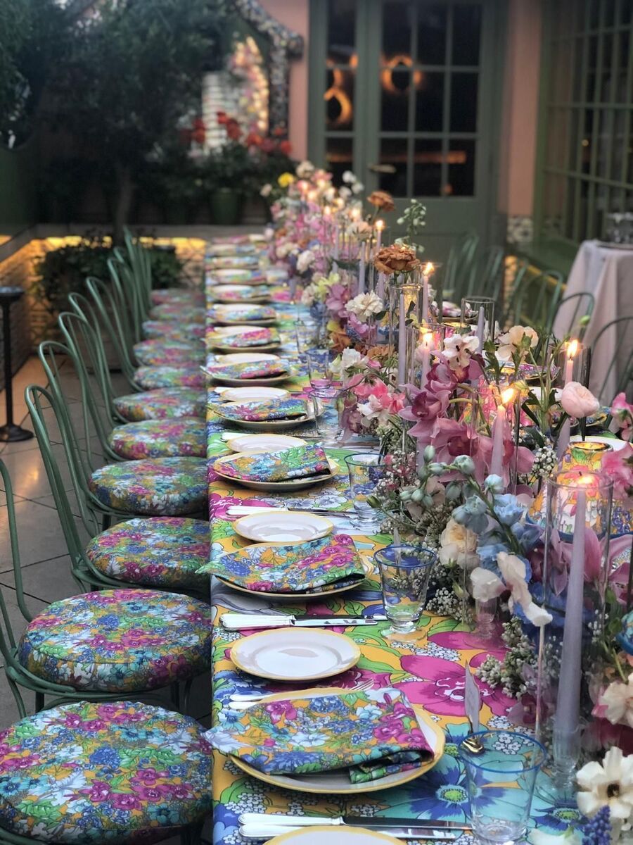  A tablescape Fiona designed for Italian fashion house Aquazzura.