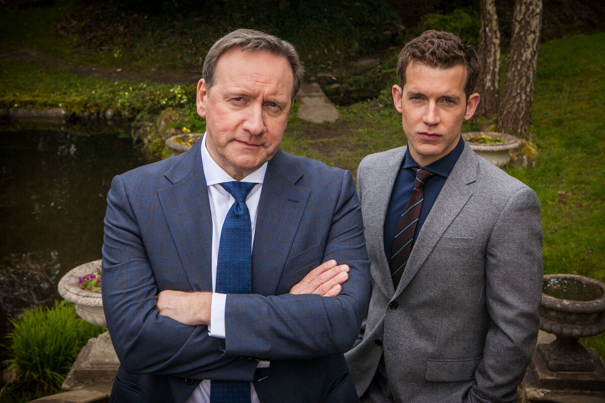 DCI John Barnaby (left, played by Neil Dudgeon) and DS Jamie Winter (played by Nick Hendrix) in  Midsomer Murders.