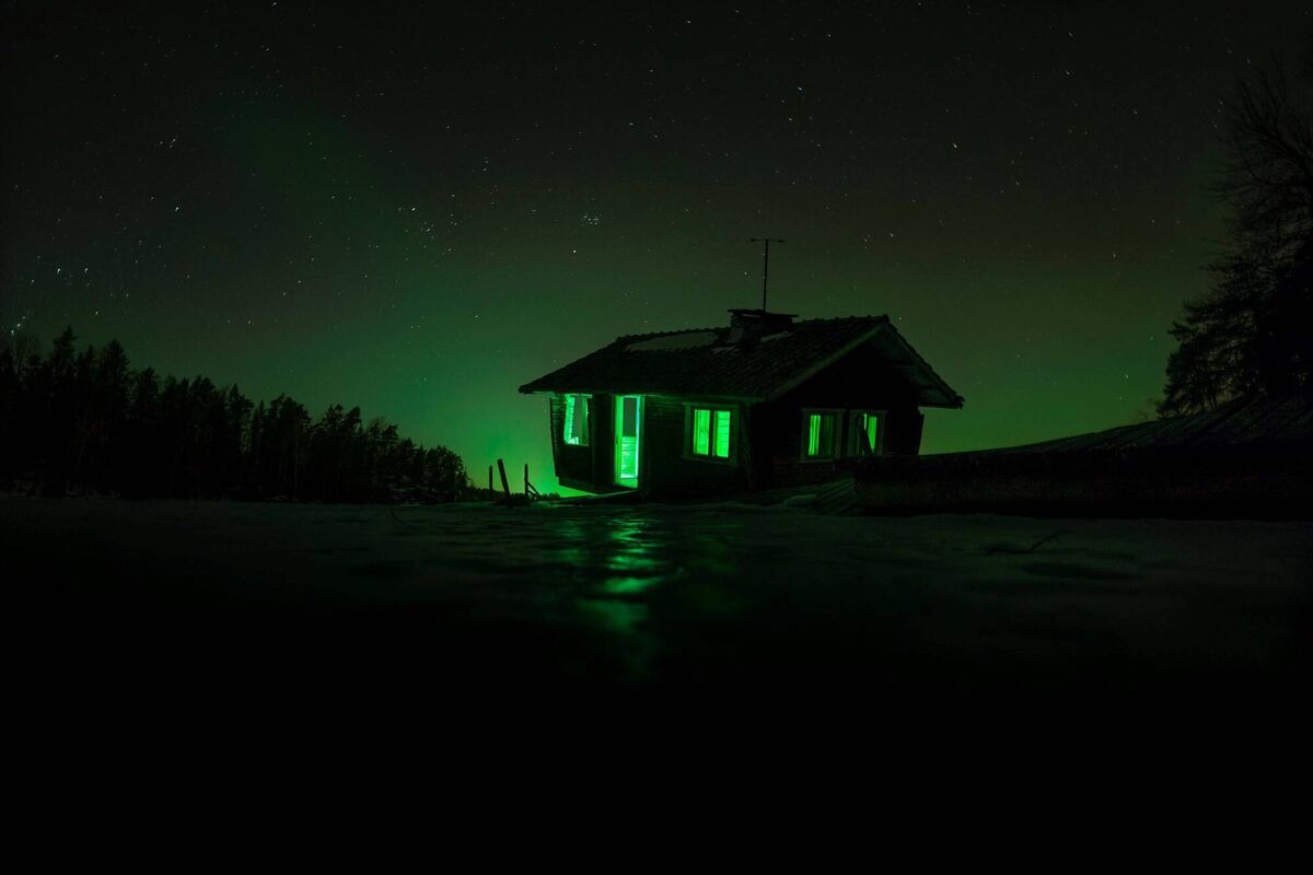 The Tilted Sauna in Kirkkonummi, Finland. 