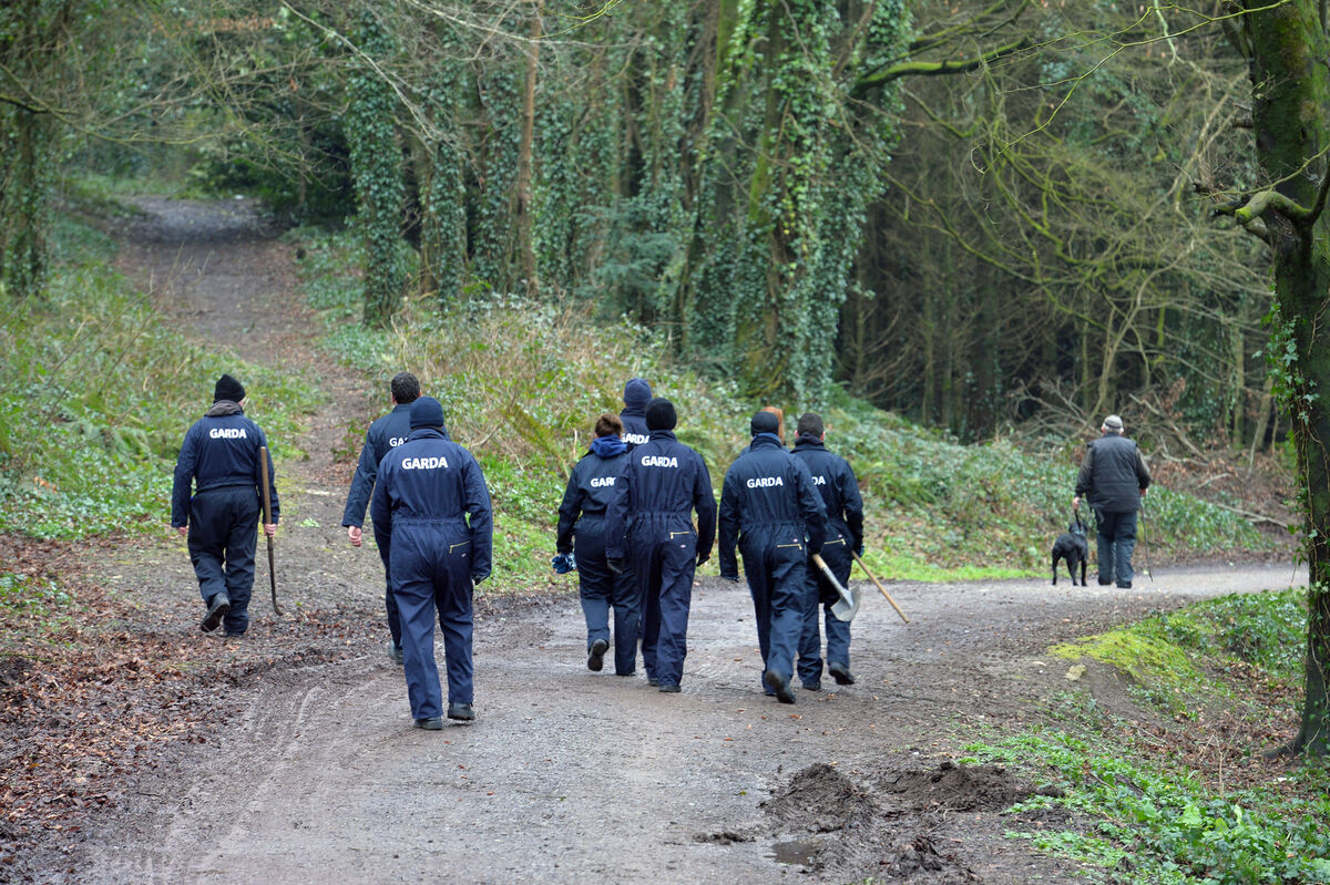  Mitchel’s wood in Castlemartyr, Co Cork, where Gardai are conducting a search for the missing Tina Satchwell. Picture: Dan Linehan