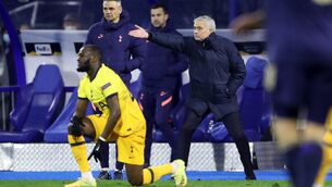 <p>Jose Mourinho gestures in frustration as his side forgot the 'basics of life' against  Dinamo Zagreb </p>