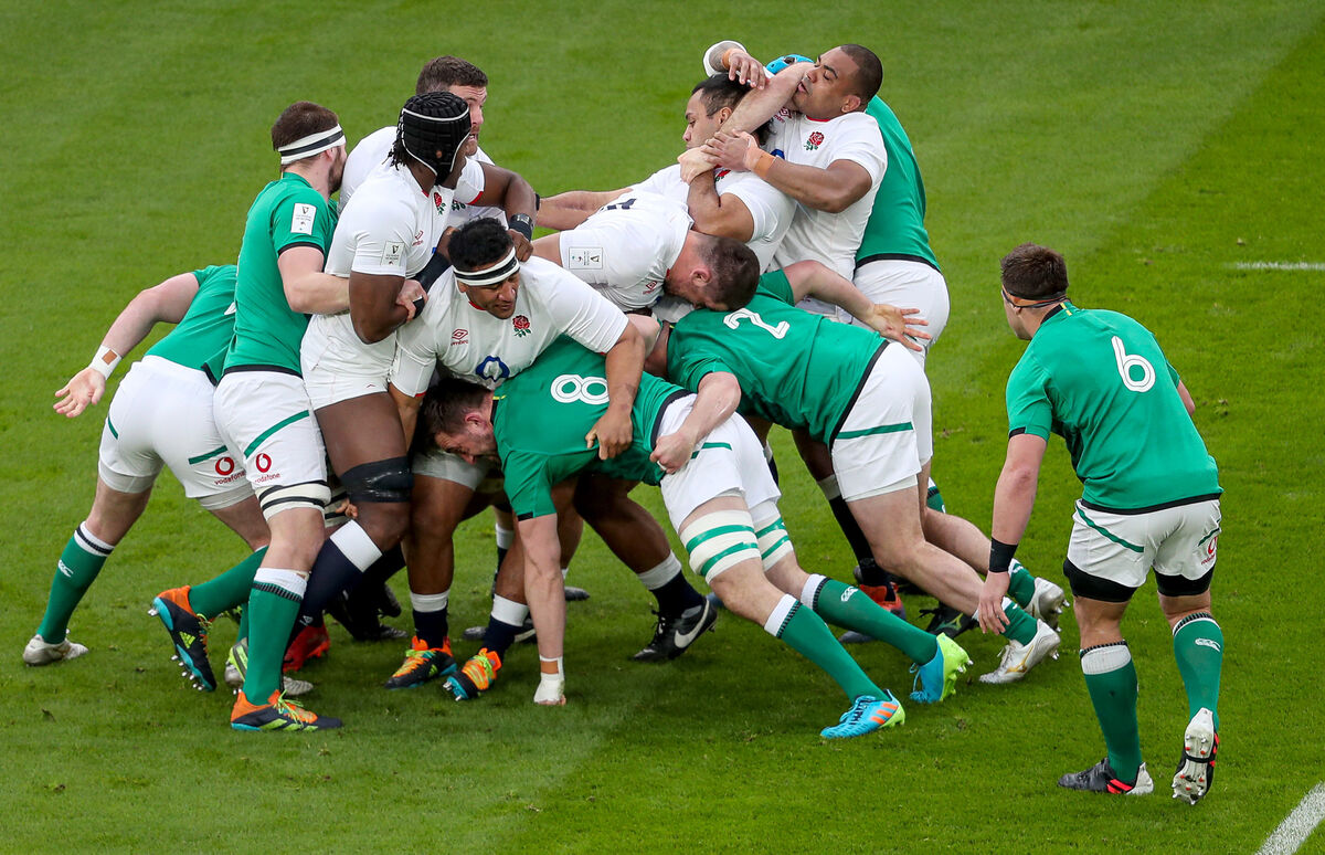 A view of a maul during the Aviva Stadium clash. Picture: INPHO/Dan Sheridan